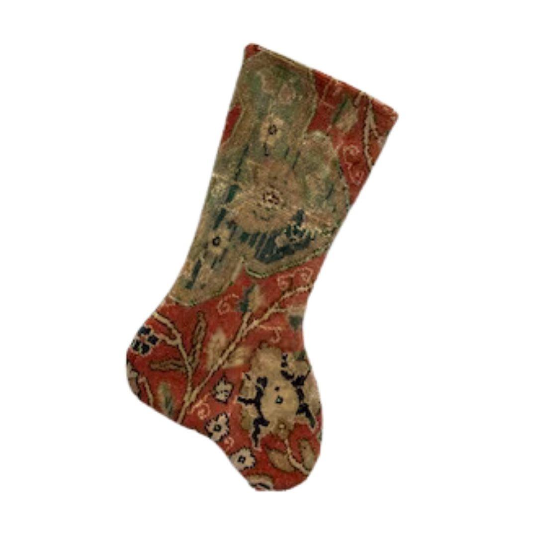 Christmas Stocking Made from Vintage Turkish Rugs - Signastyle Boutique