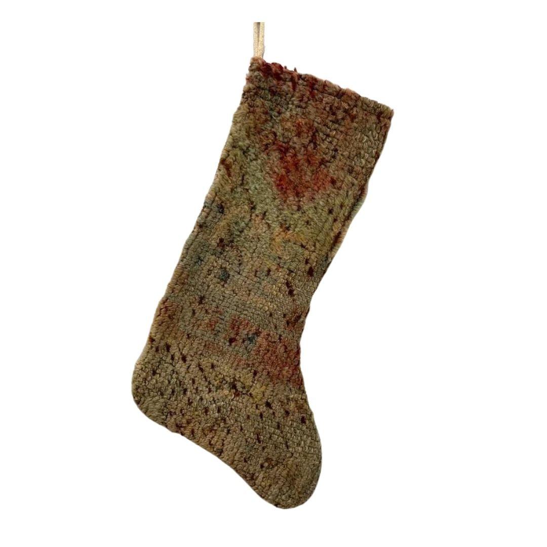 Christmas Stocking Made from Vintage Turkish Rugs - Signastyle Boutique