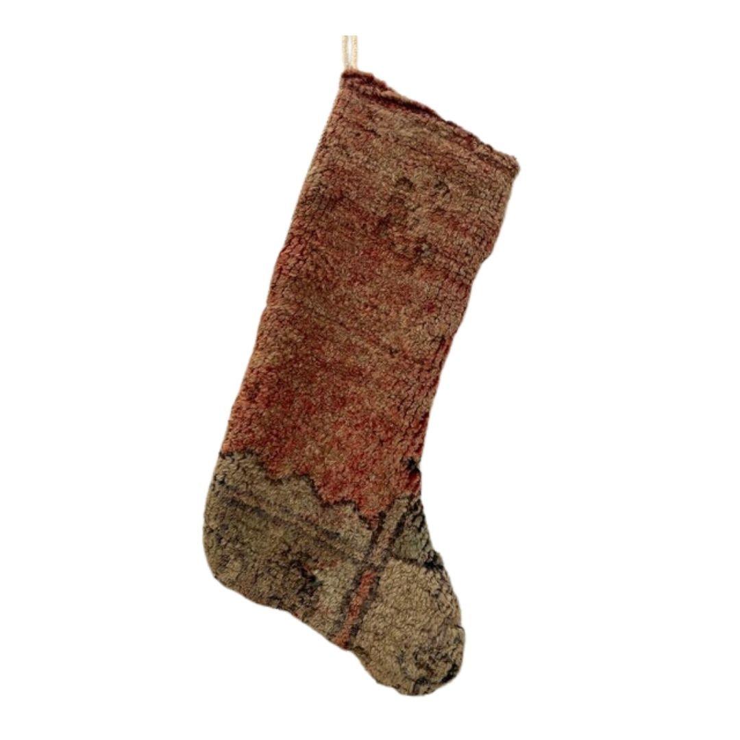 Christmas Stocking Made from Vintage Turkish Rugs - Signastyle Boutique