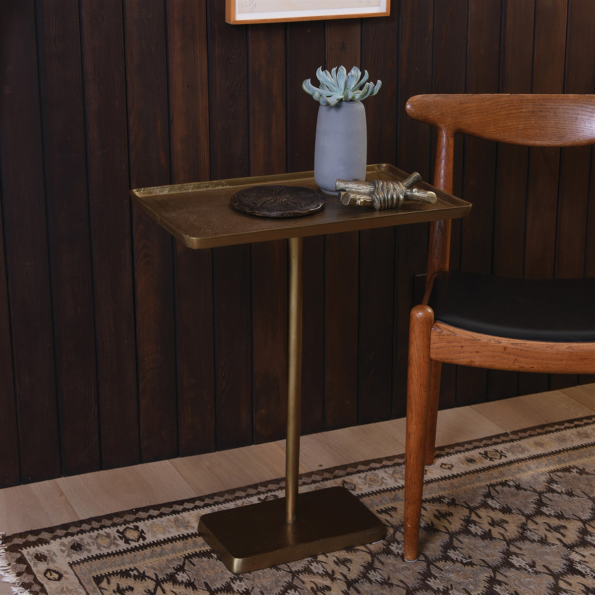 Buren Side Table, Brass