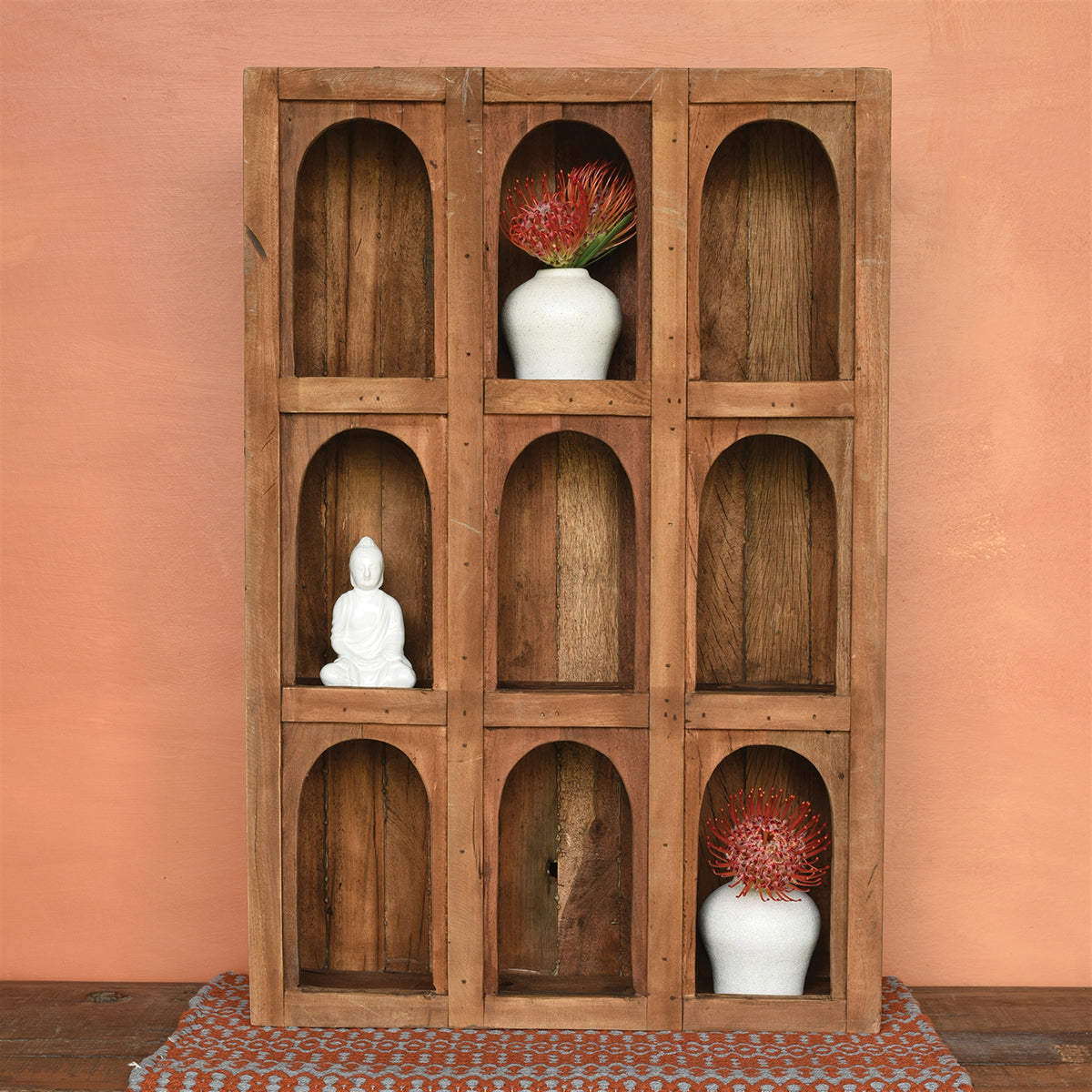 Soledad Nine Arch Display Case, Wood