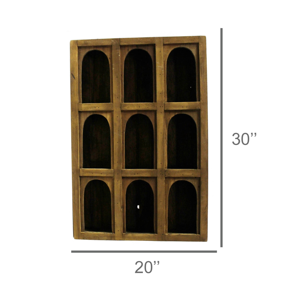 Soledad Nine Arch Display Case, Wood