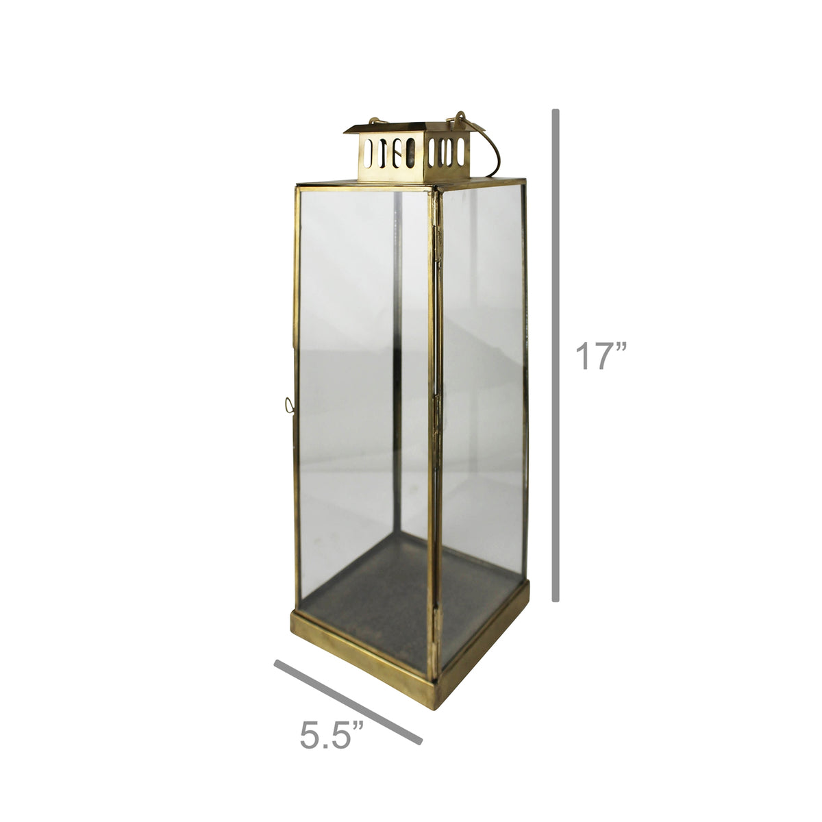 Leon Lantern, Brass - Lrg