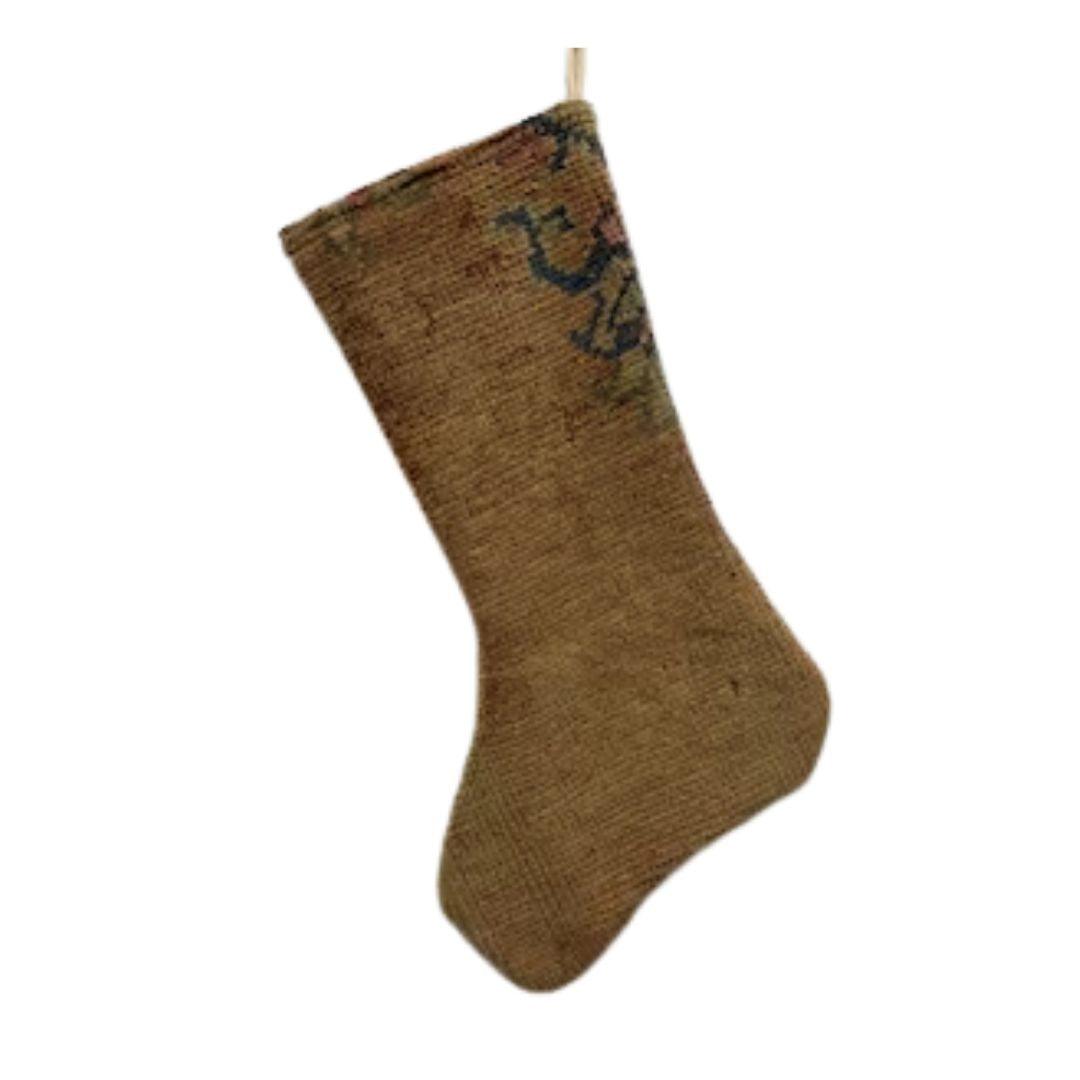 Christmas Stocking Made from Vintage Turkish Rugs - Signastyle Boutique
