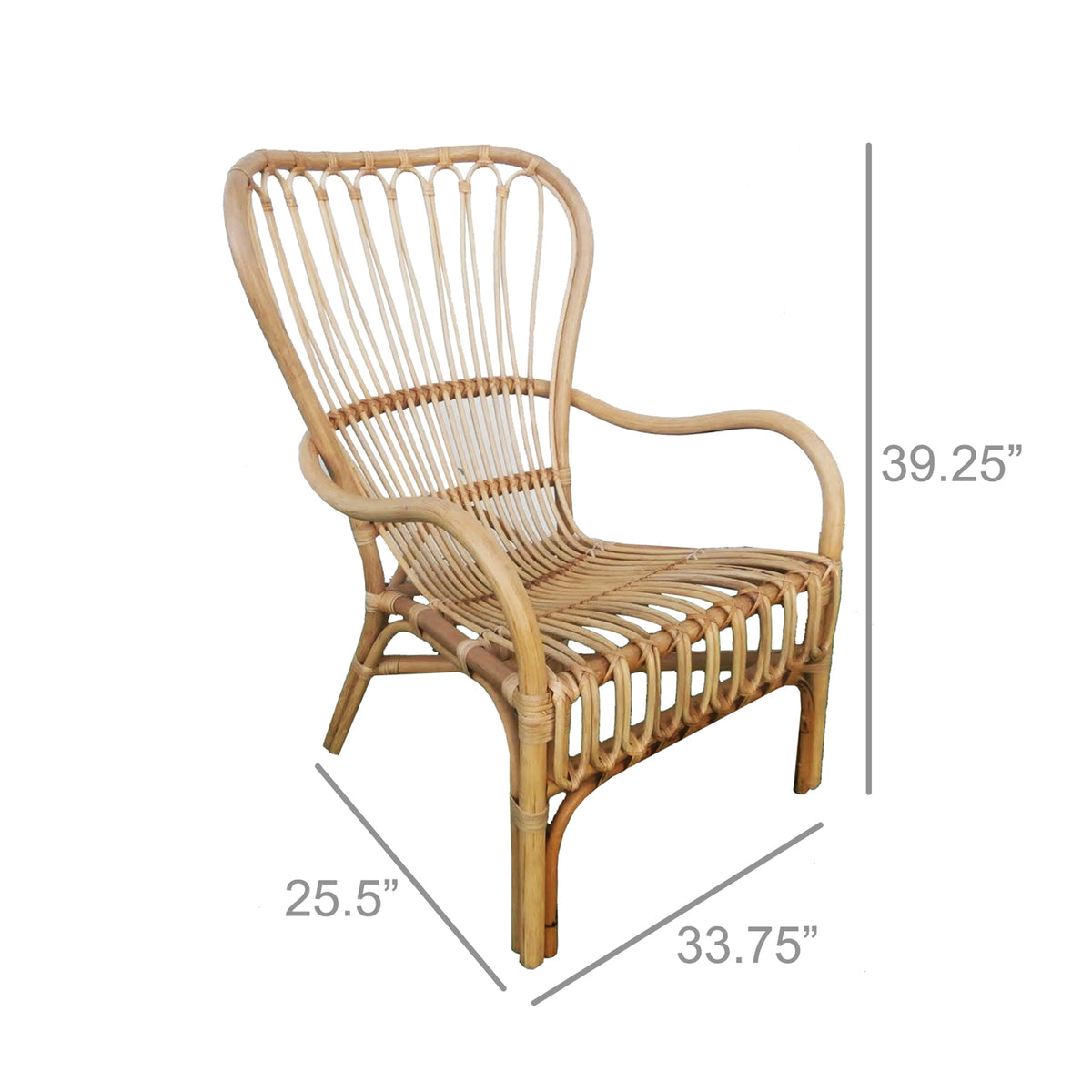 Rattan Arm Chair - Natural