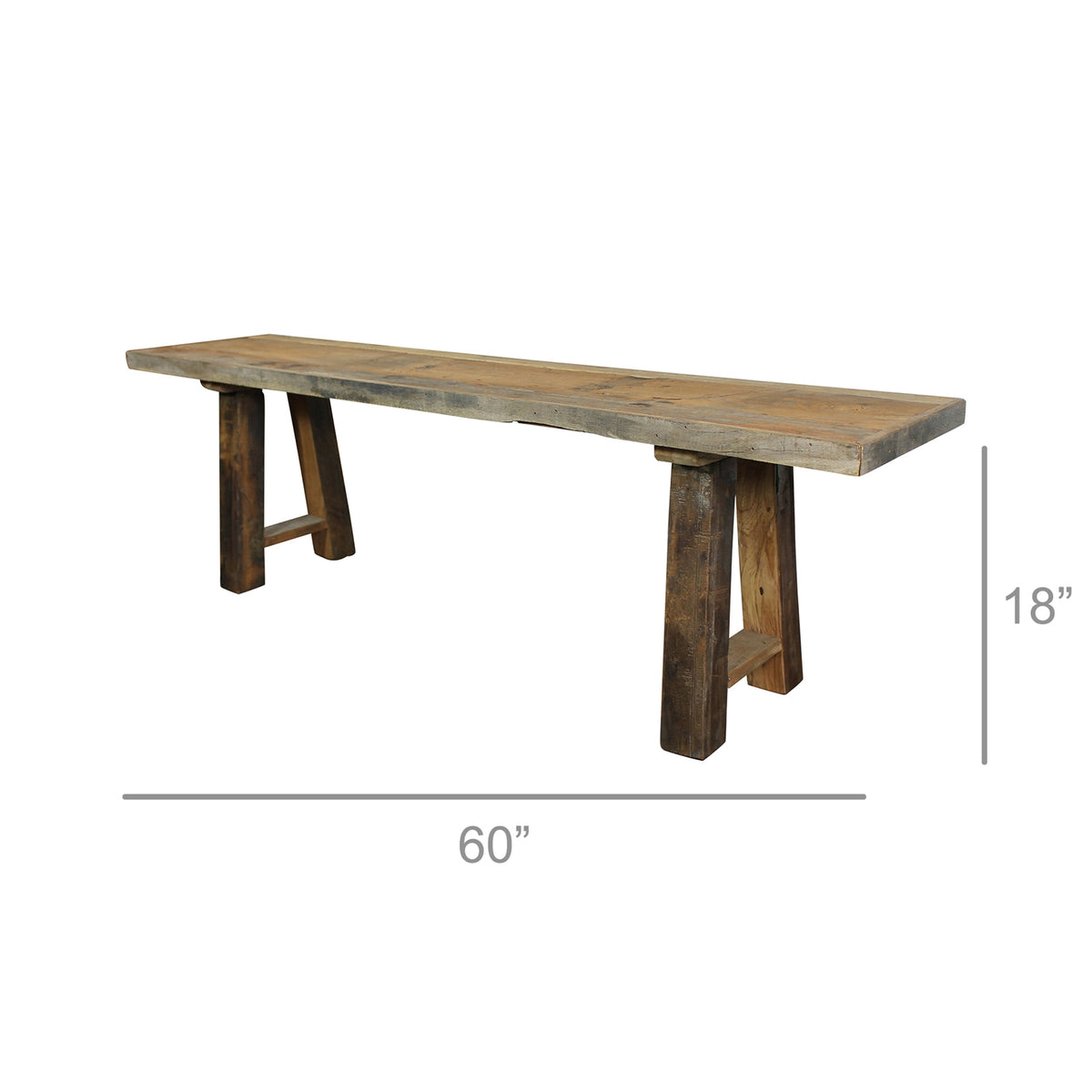 Davis Bench, Reclaimed Wood
