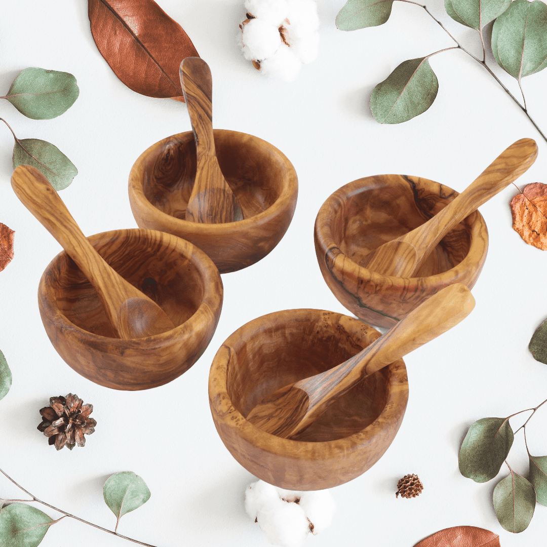 Tapas Bowl Olive Wood Gift Set - Signastyle Boutique