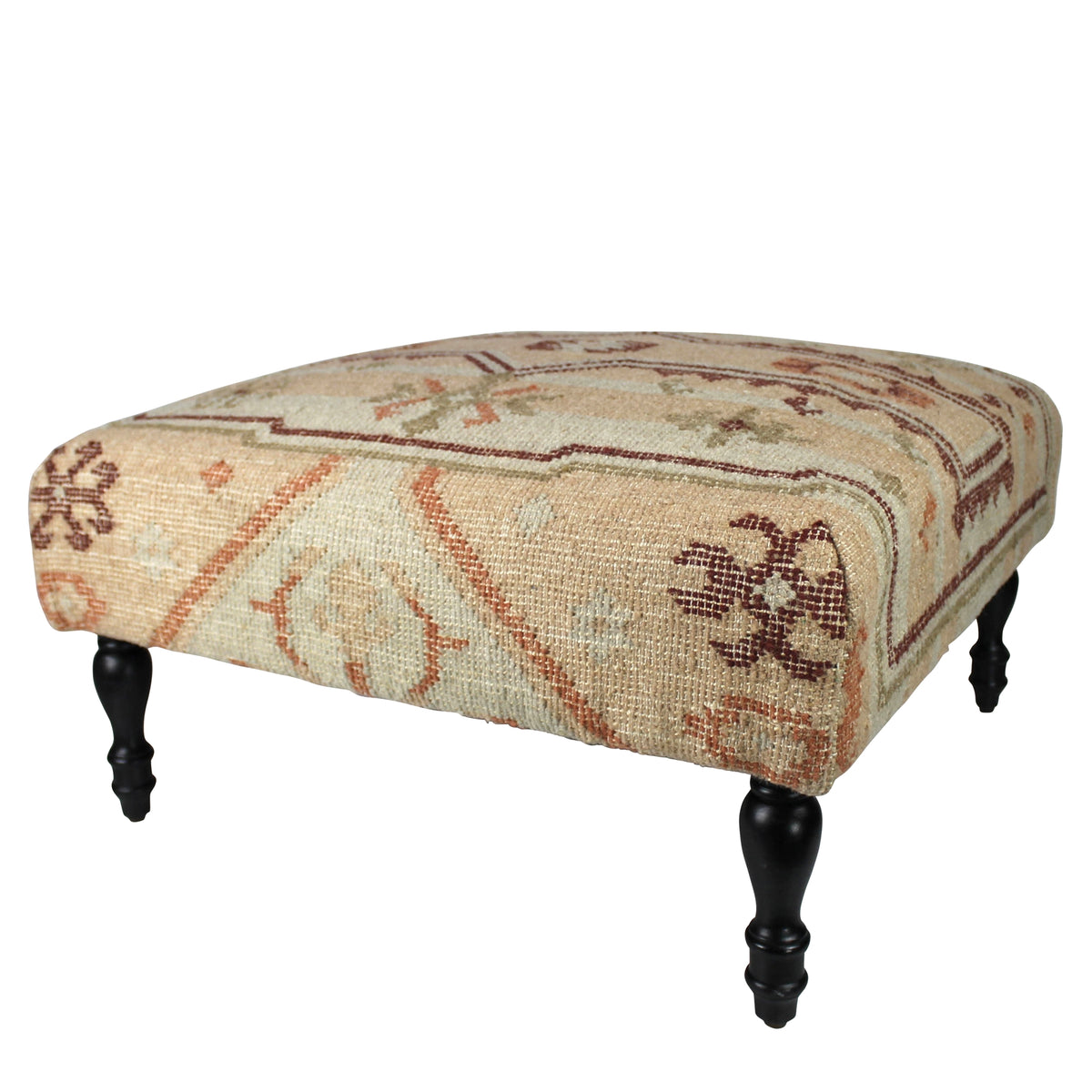 Idra Kilim Loomed Ottoman