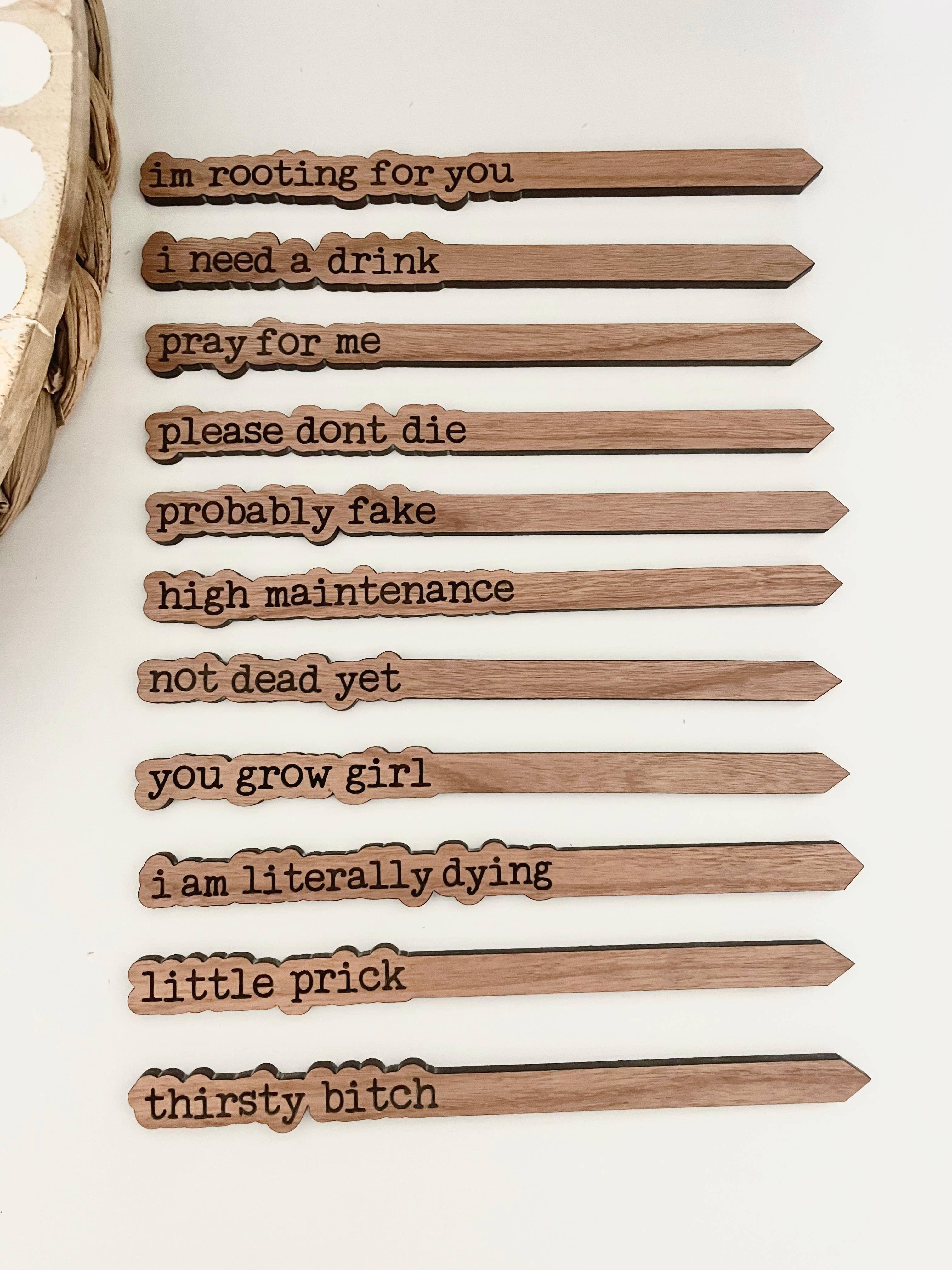 Funny Plant Stakes/Plant Markers - Signastyle Boutique