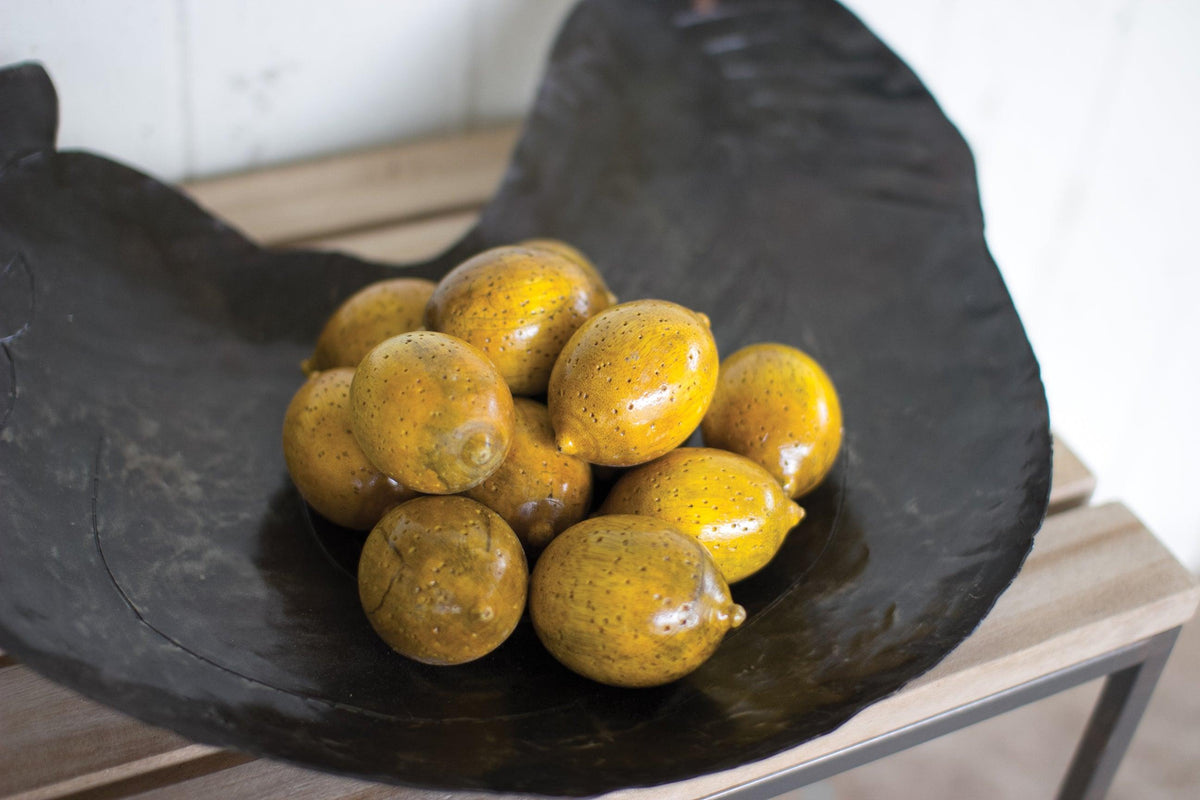 One Dozen Hand Carved Wooden Lemons (Min 2) (Case Pack)
