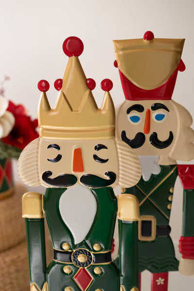 Set Of Two Painted Metal Nutcrackers
