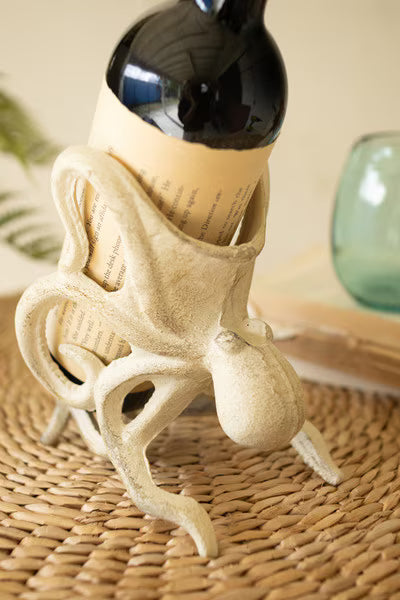 Cast Iron Octopus Wine Bottle Holder