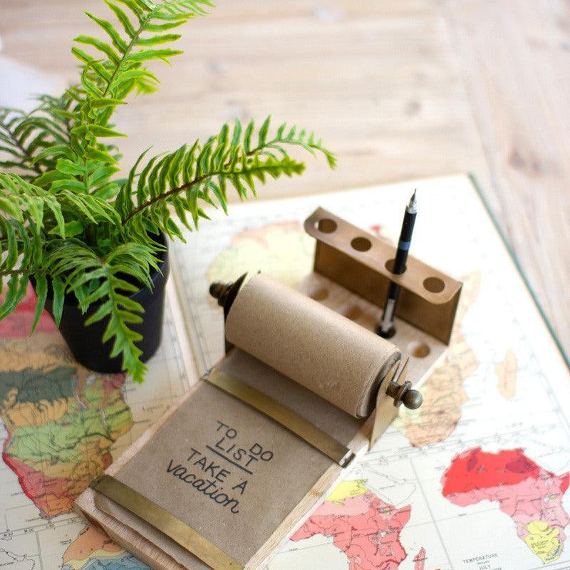 Tabletop Note Roll w/Wood Base - Signastyle Boutique