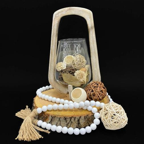 Distressed White Lantern - Signastyle Boutique