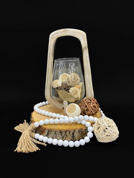 Distressed White Lantern - Signastyle Boutique