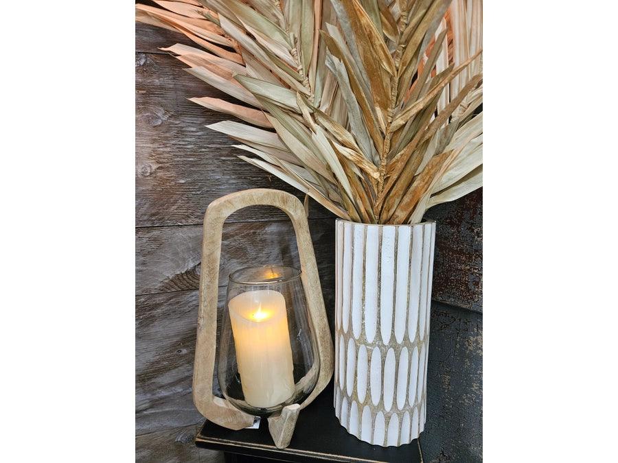 Distressed White Lantern - Signastyle Boutique