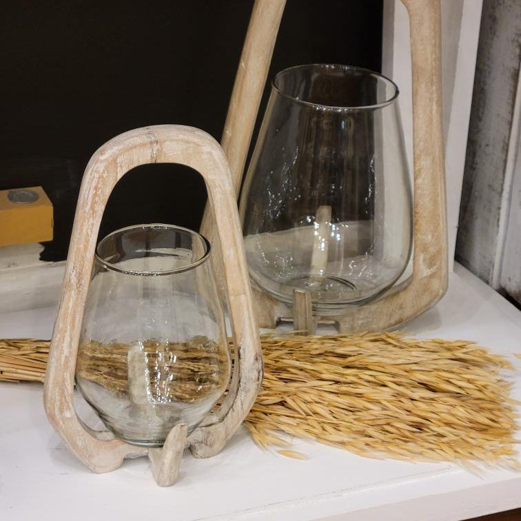 Distressed White Lantern - Signastyle Boutique