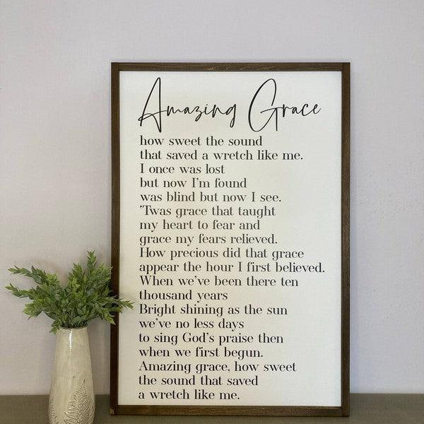 Amazing Grace Sign - Signastyle Boutique