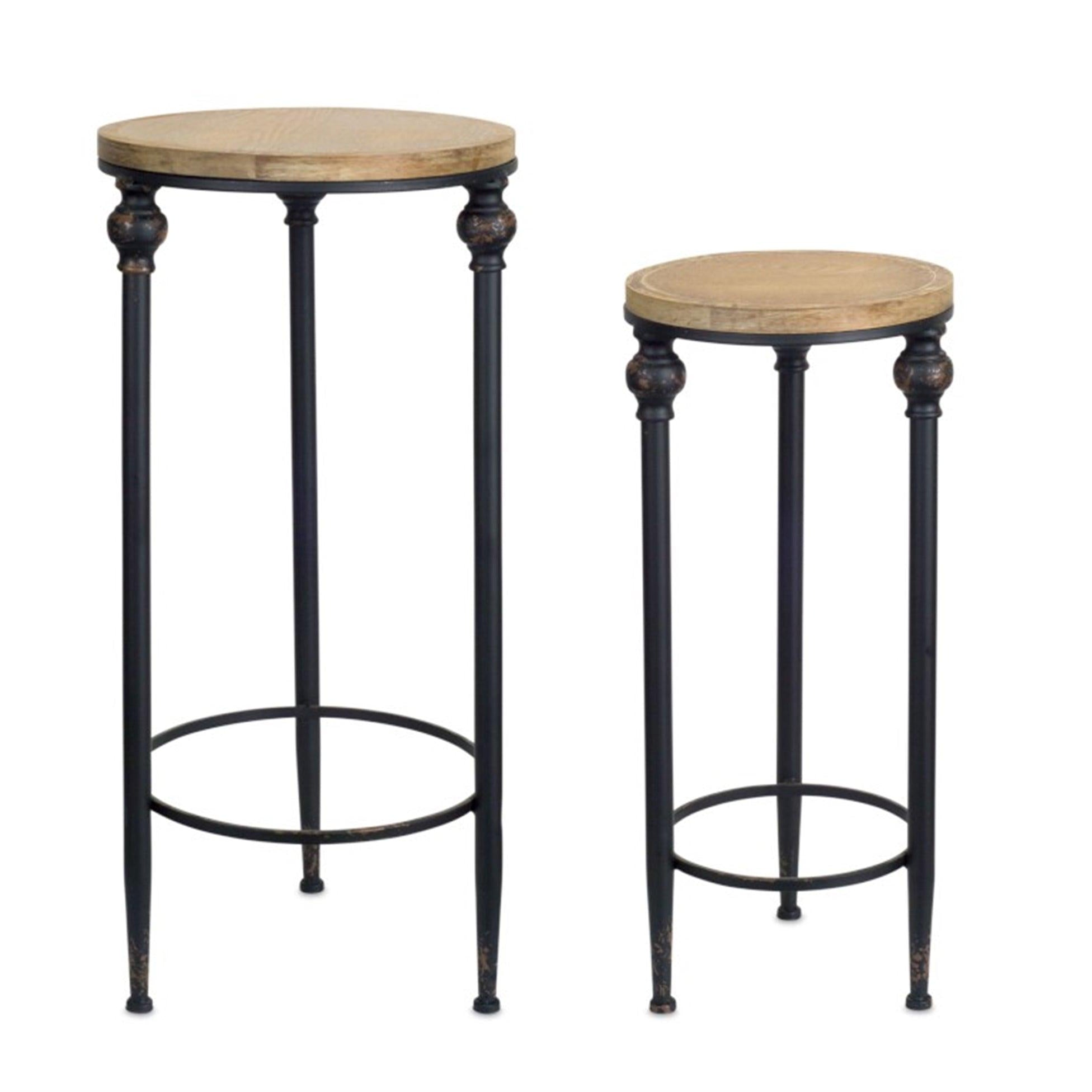 Metal/Wood Tables (Set of 2) - Signastyle Boutique