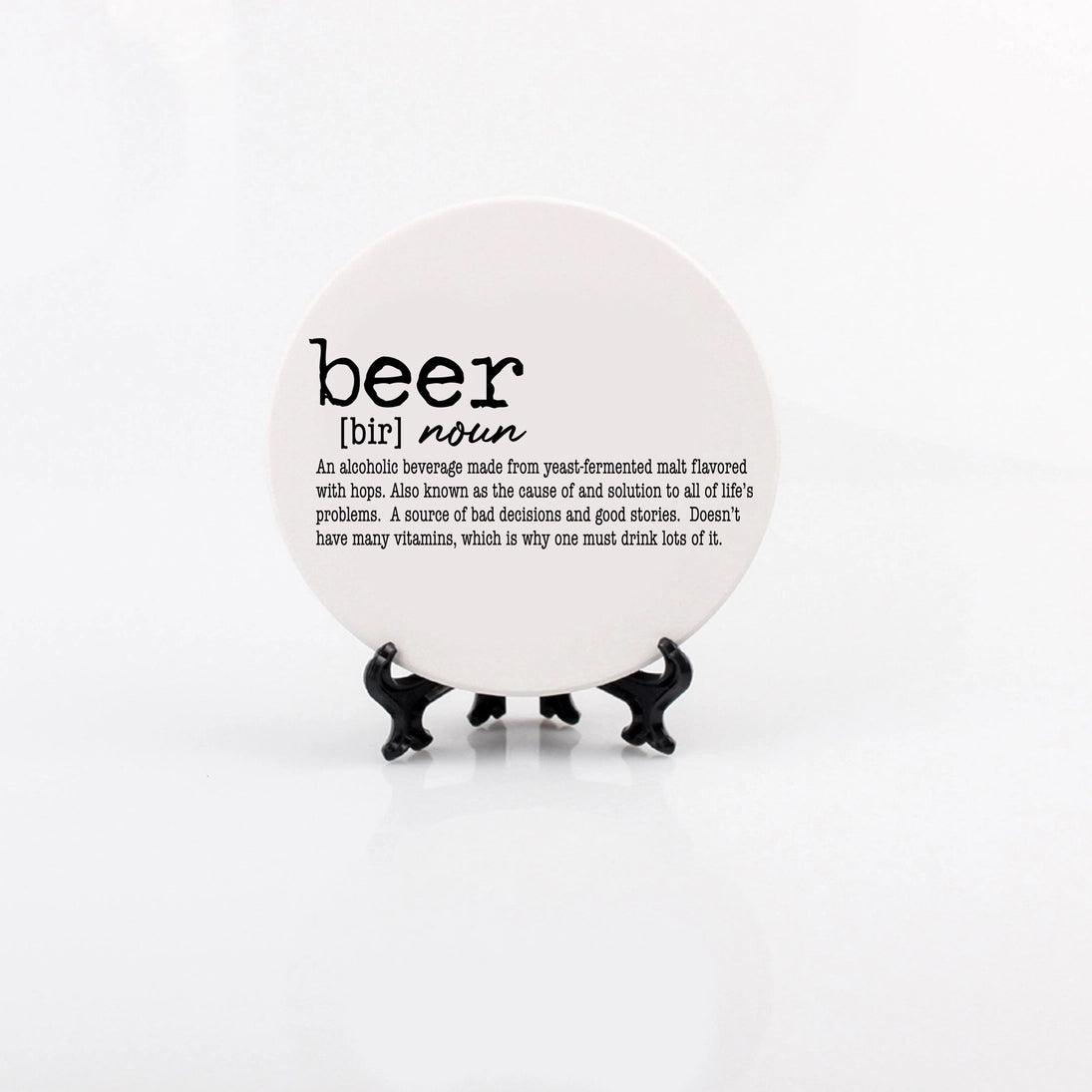 Funny Dictionary Definition Ceramic + Cork Coasters, Barware - Signastyle Boutique