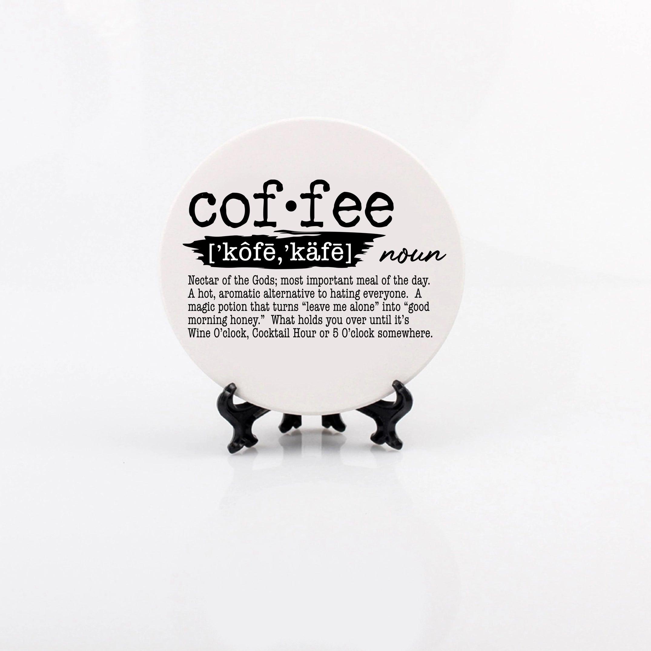 Funny Dictionary Definition Ceramic + Cork Coasters, Barware - Signastyle Boutique