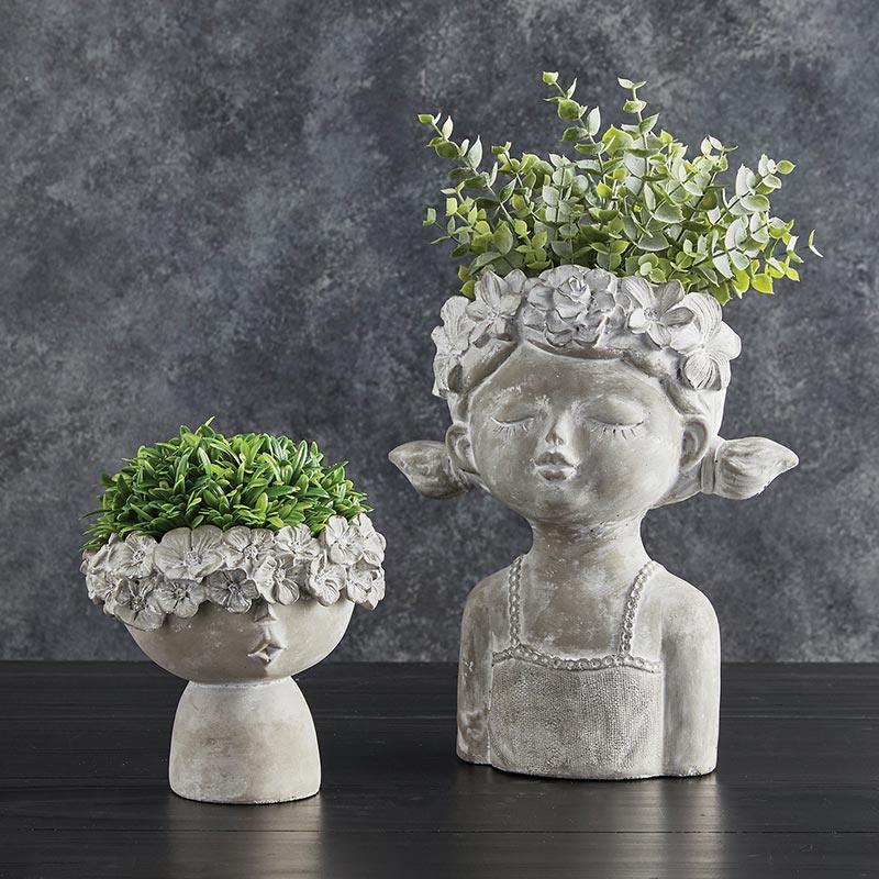 Cement Head Pot - Signastyle Boutique
