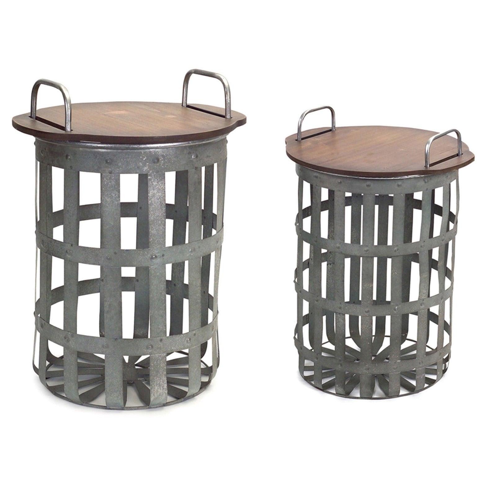 Cage-Style Side Tables Set of 2 - Signastyle Boutique