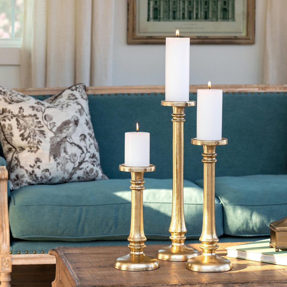 Classic Cast Aluminum Candle Stick, Medium - Signastyle Boutique