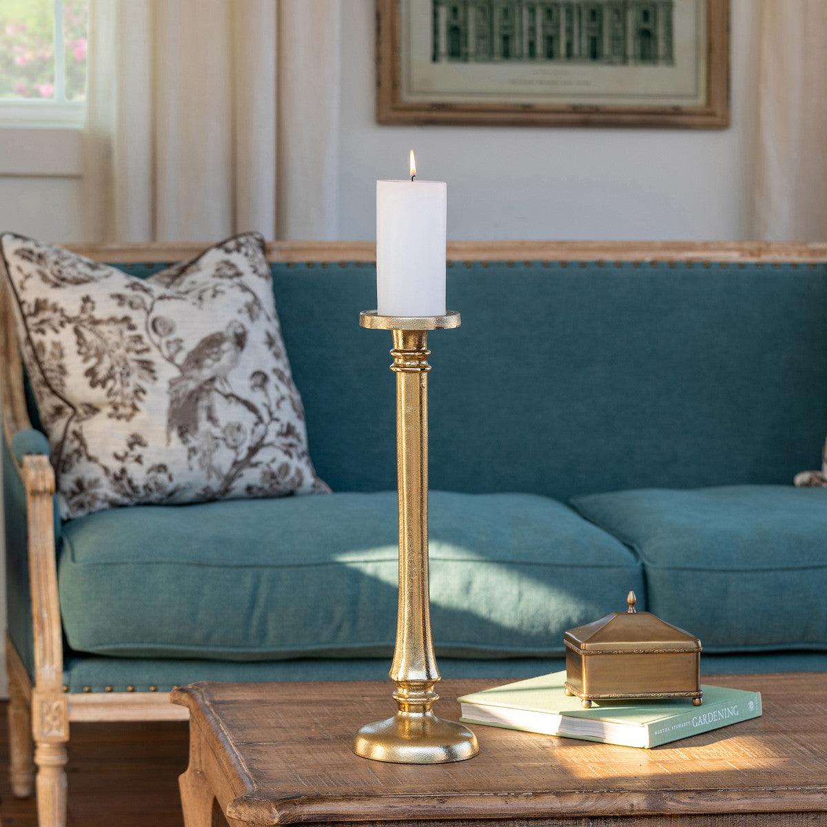 Classic Cast Aluminum Candle Stick, Large - Signastyle Boutique