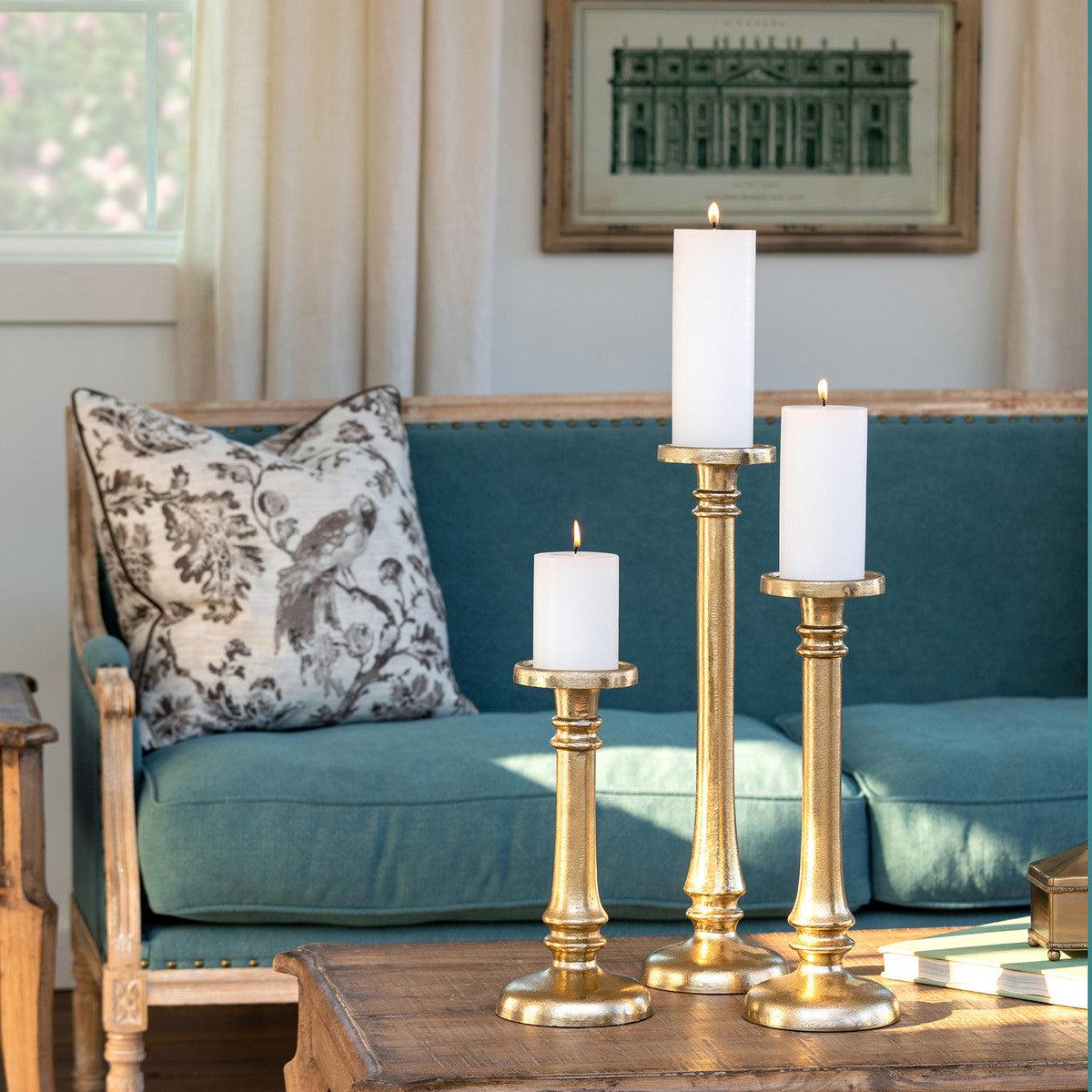 Classic Cast Aluminum Candle Stick, Large - Signastyle Boutique