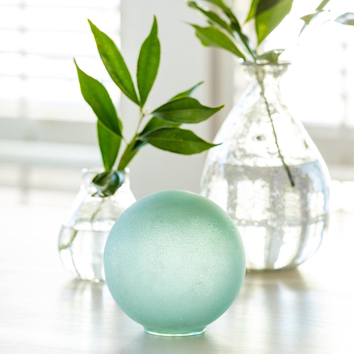 Sea Glass Decorative Orb, Small - Signastyle Boutique