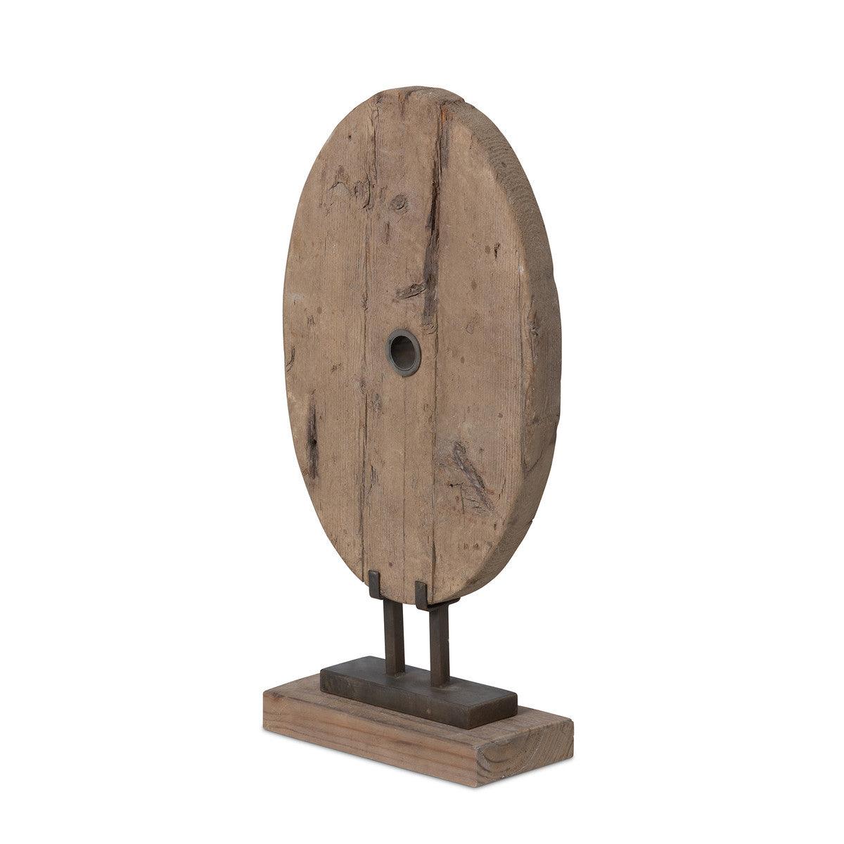 Found Wood Oval Mounted Sculpture - Signastyle Boutique