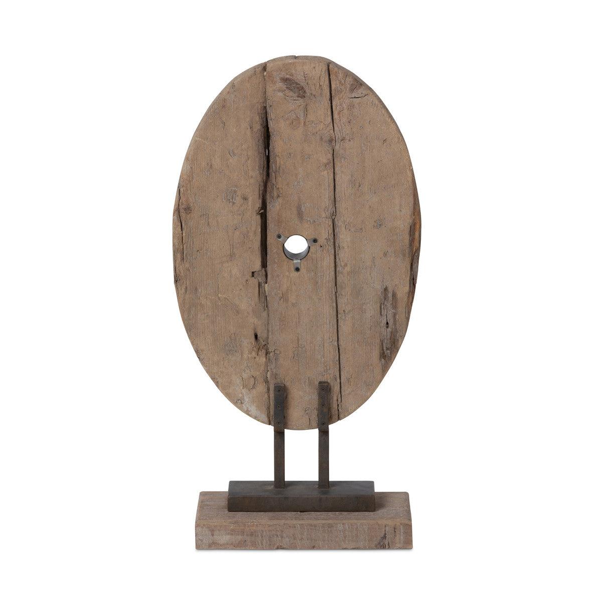 Found Wood Oval Mounted Sculpture - Signastyle Boutique