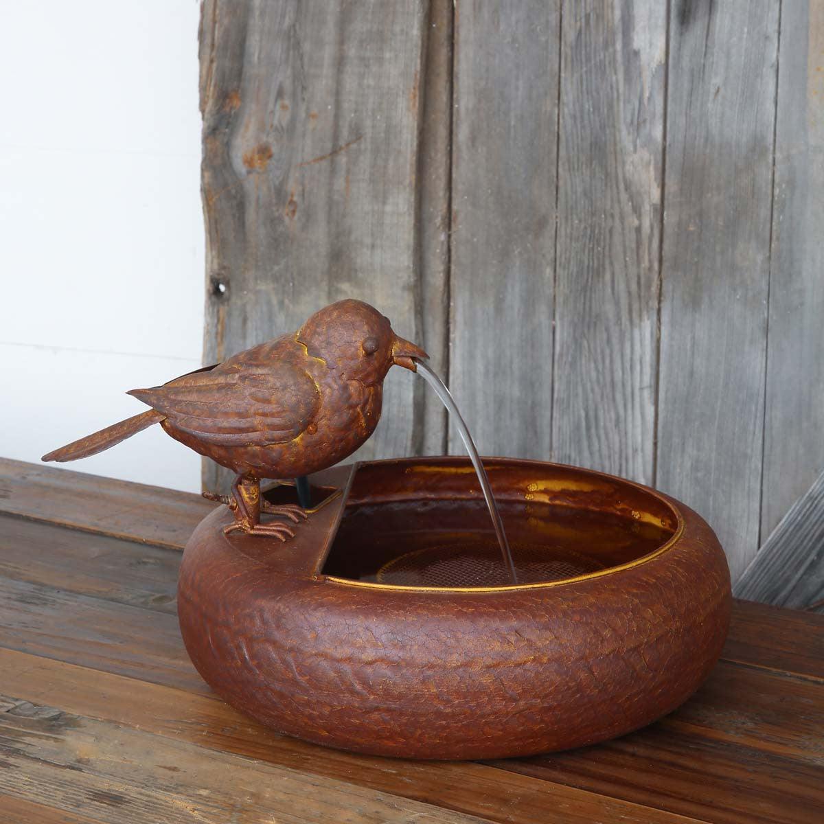 Folk Art Little Bird Fountain - Signastyle Boutique