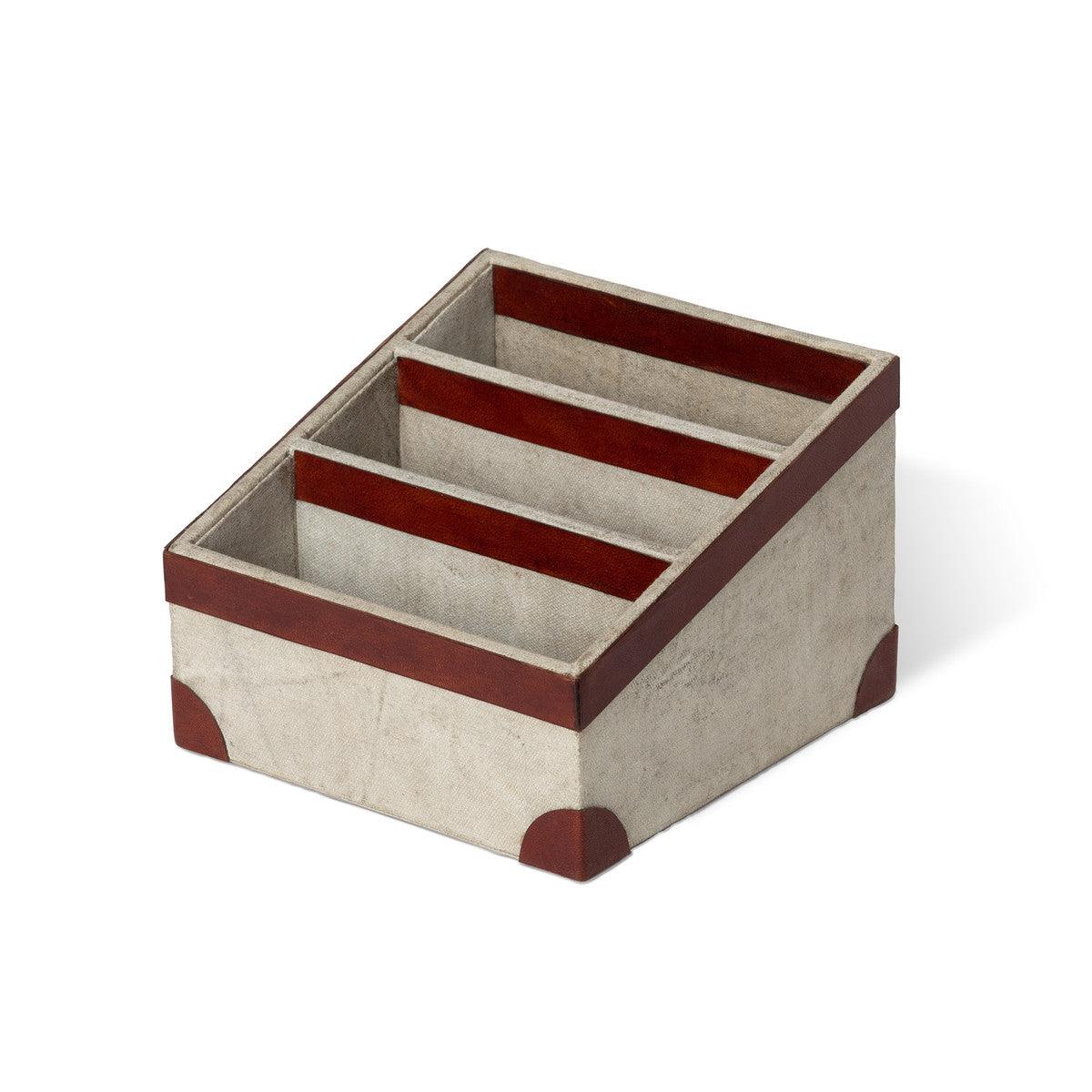 Antique Canvas Letter Holder with Genuine Leather - Signastyle Boutique