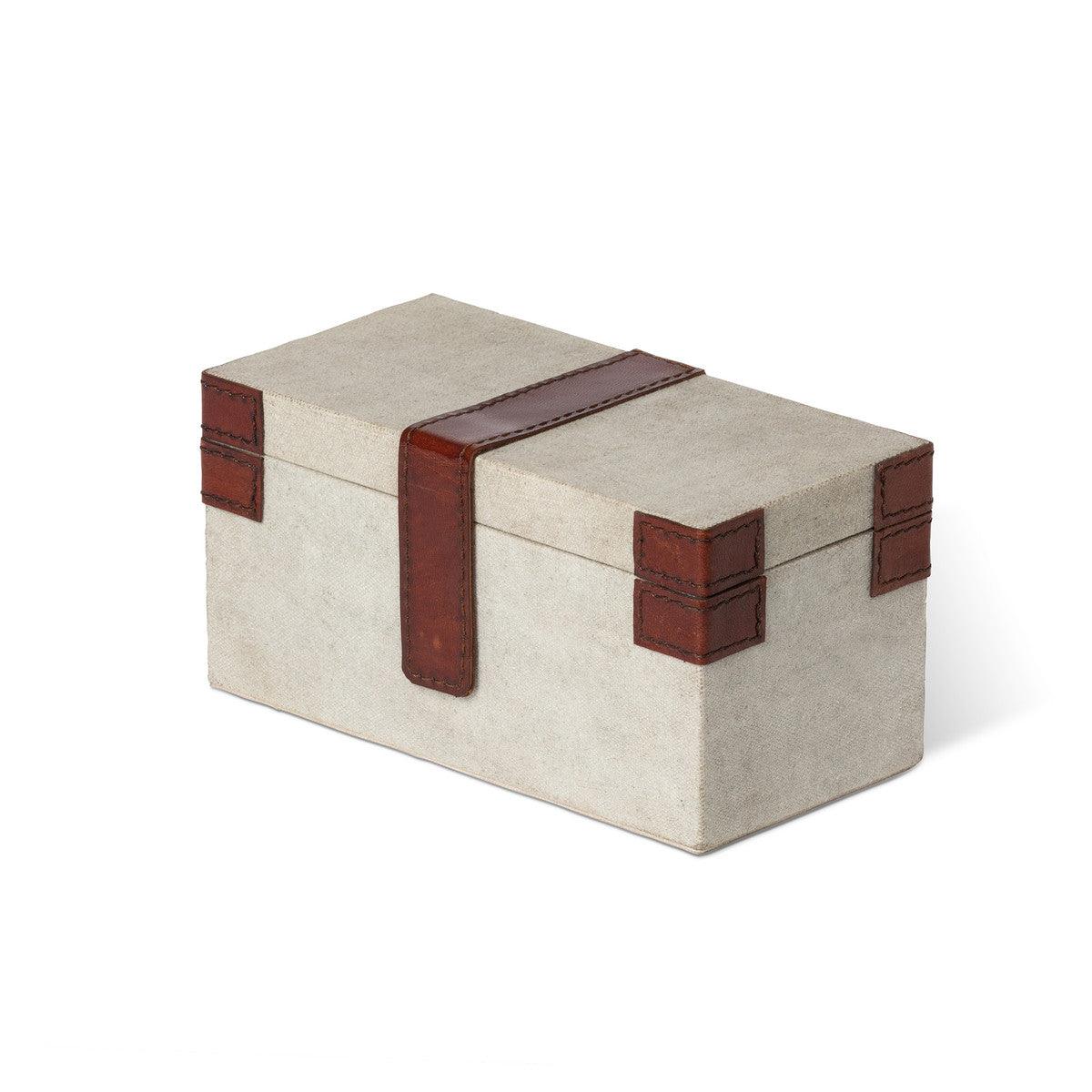 Antique Canvas Box with Genuine Leather - Signastyle Boutique