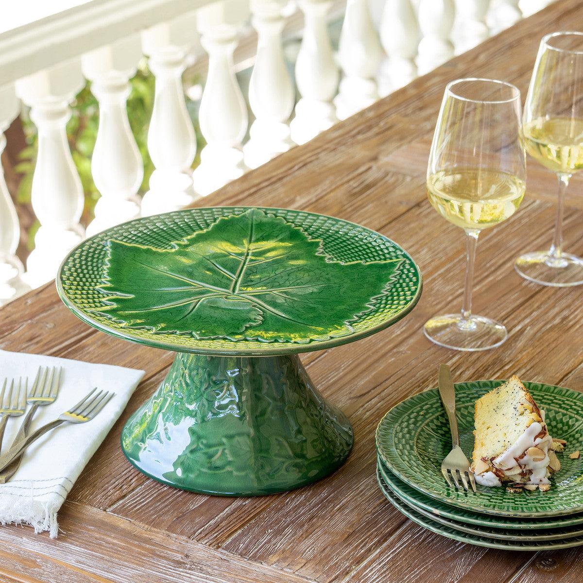 Green Glazed Cake Stand, Small - Signastyle Boutique