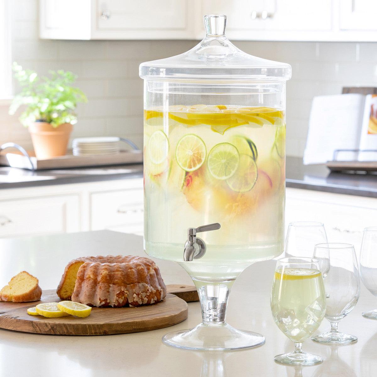 Sleek Crystal Beverage Dispenser, 12qt. - Signastyle Boutique