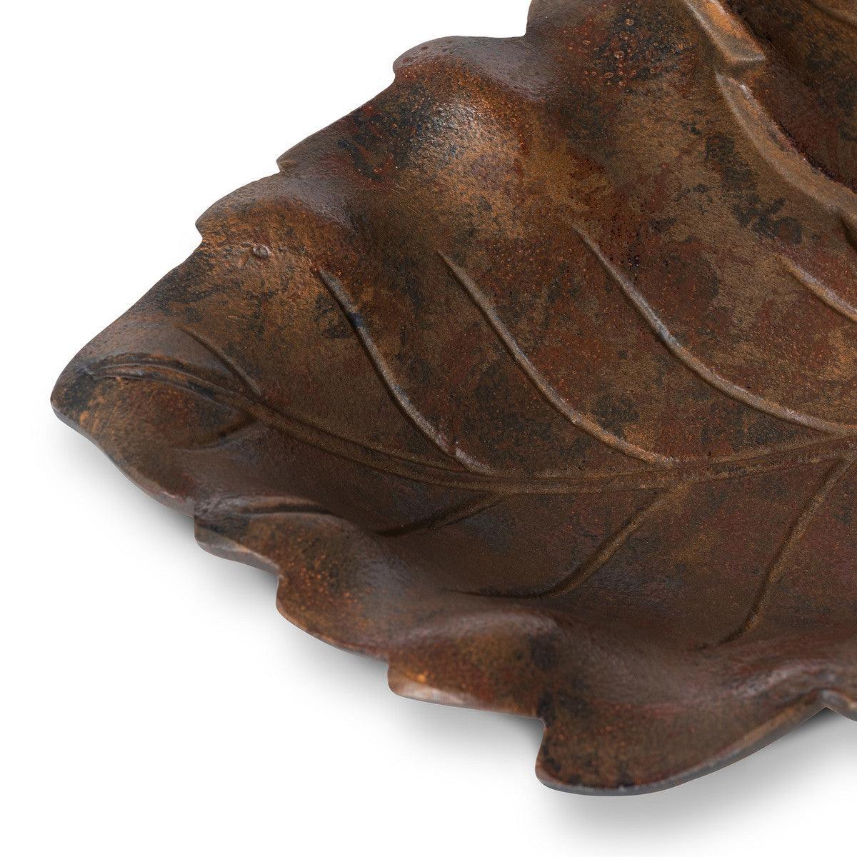 Cast Aluminum Grape Leaf Basket, Small - Signastyle Boutique