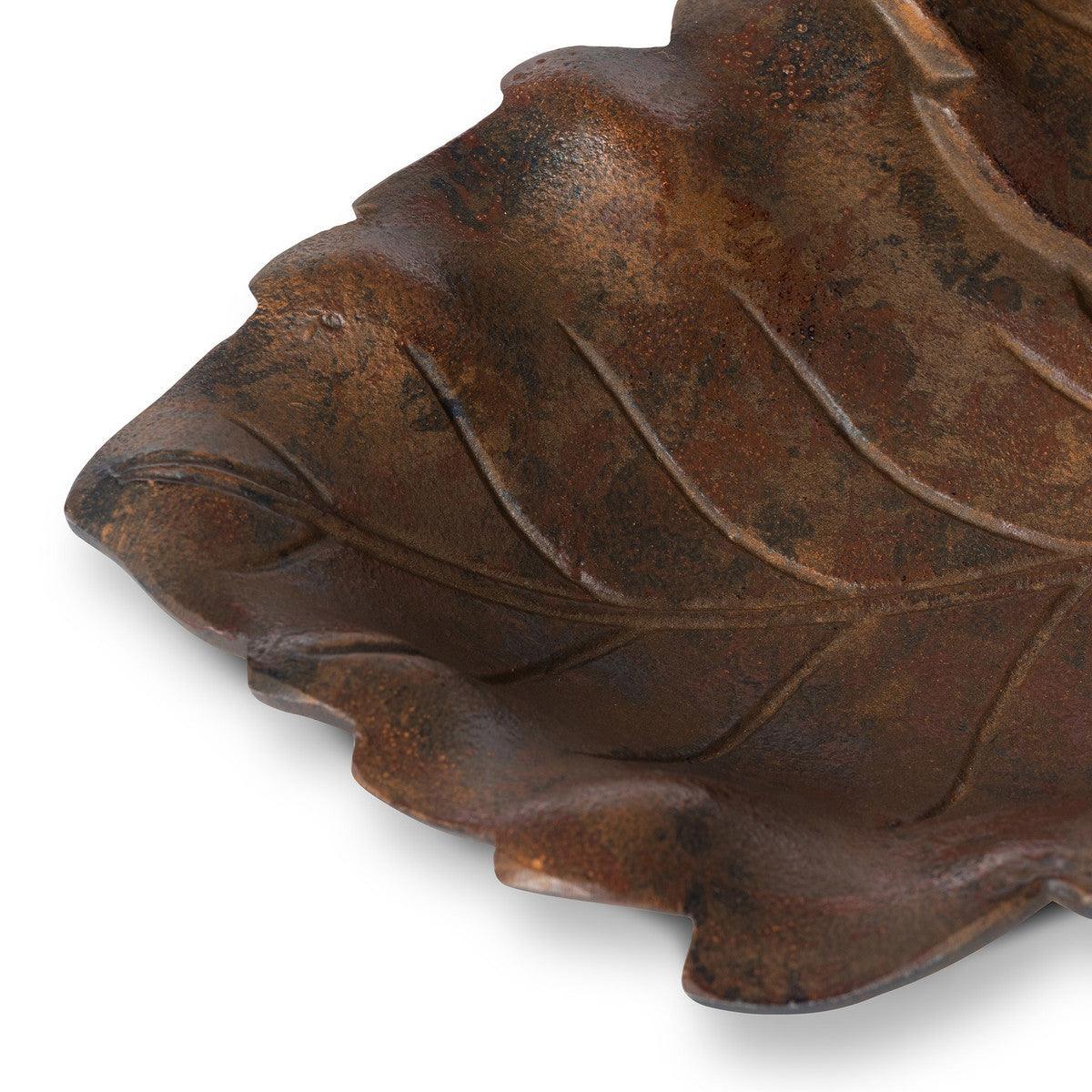 Cast Aluminum Grape Leaf Basket, Large - Signastyle Boutique