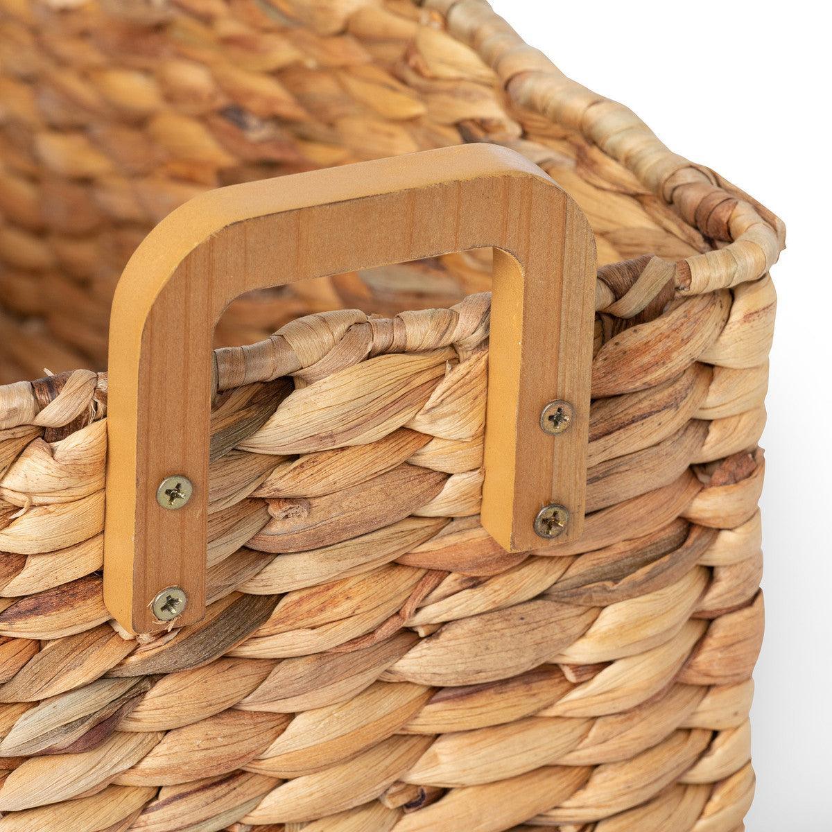 Woven Water Hyacinth Rectagle Storage Basket - Signastyle Boutique