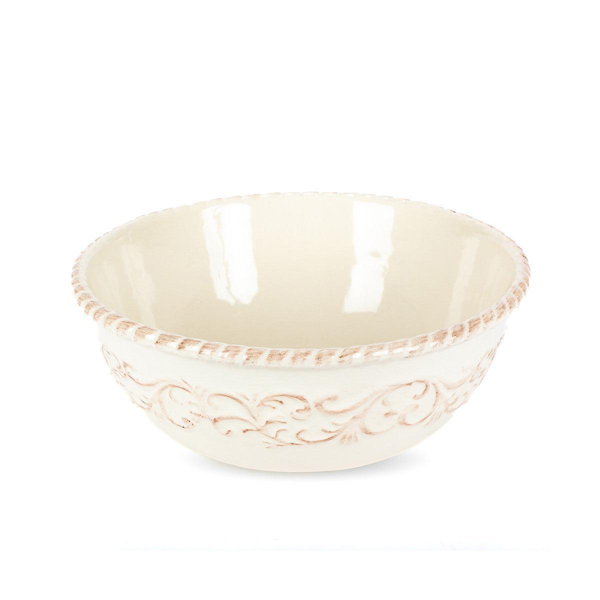 Acanthus Stoneware Bowl on Base - Signastyle Boutique