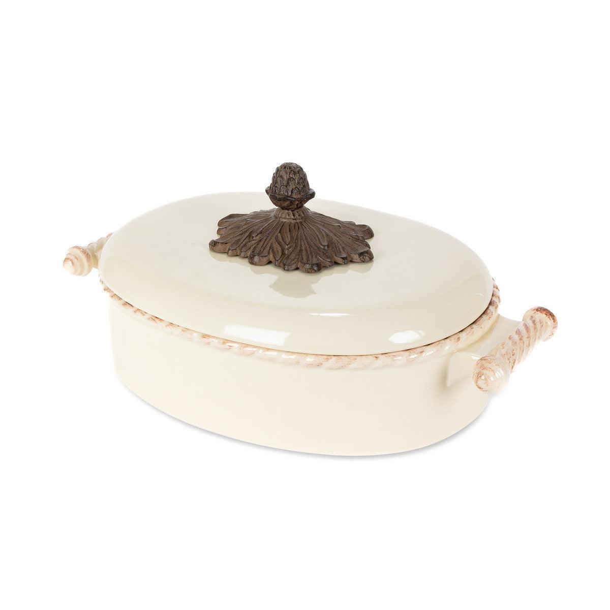 Acanthus Stoneware Lidded Casserole Dish - Signastyle Boutique