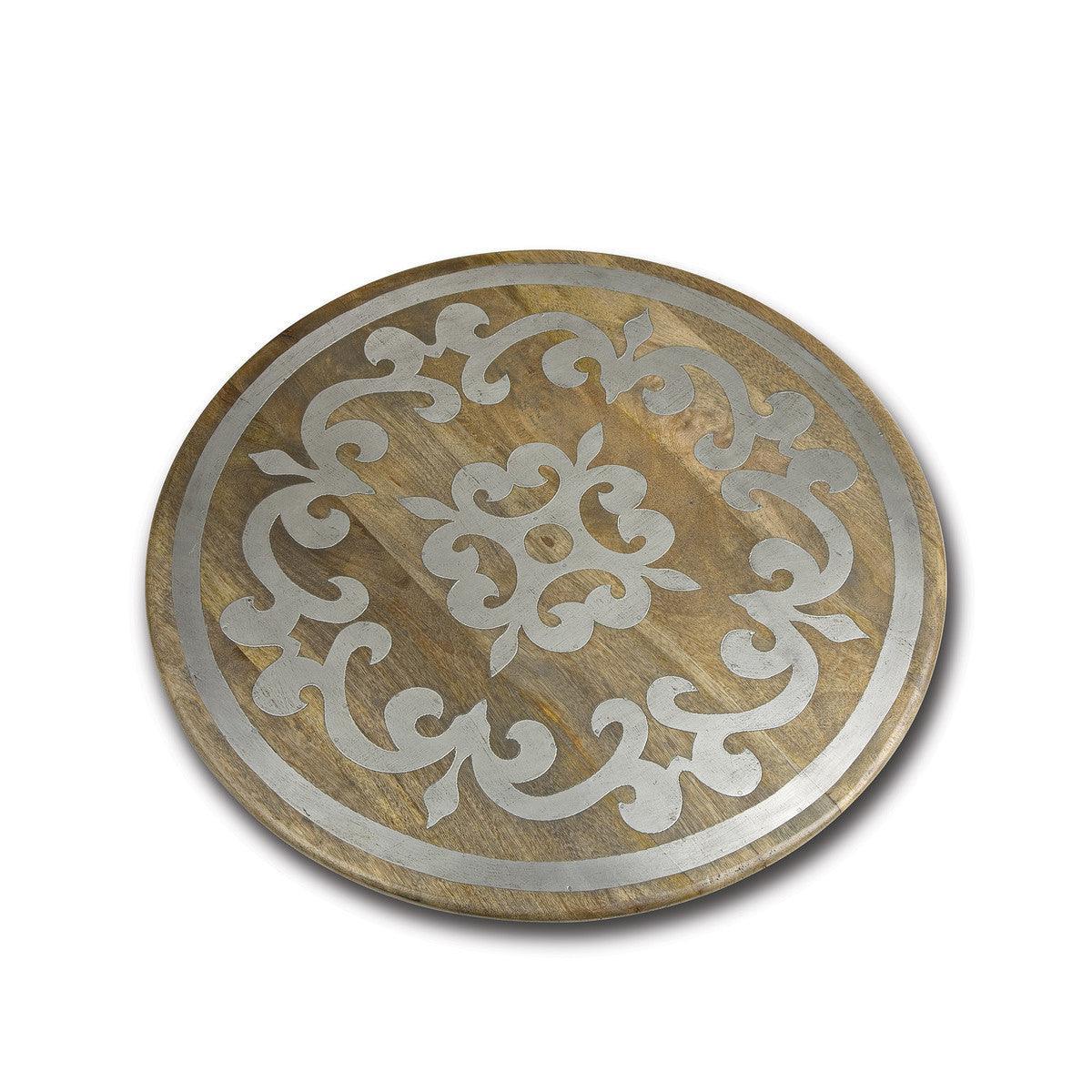 Heritage Inlay Wood Lazy Susan, 22" - Signastyle Boutique