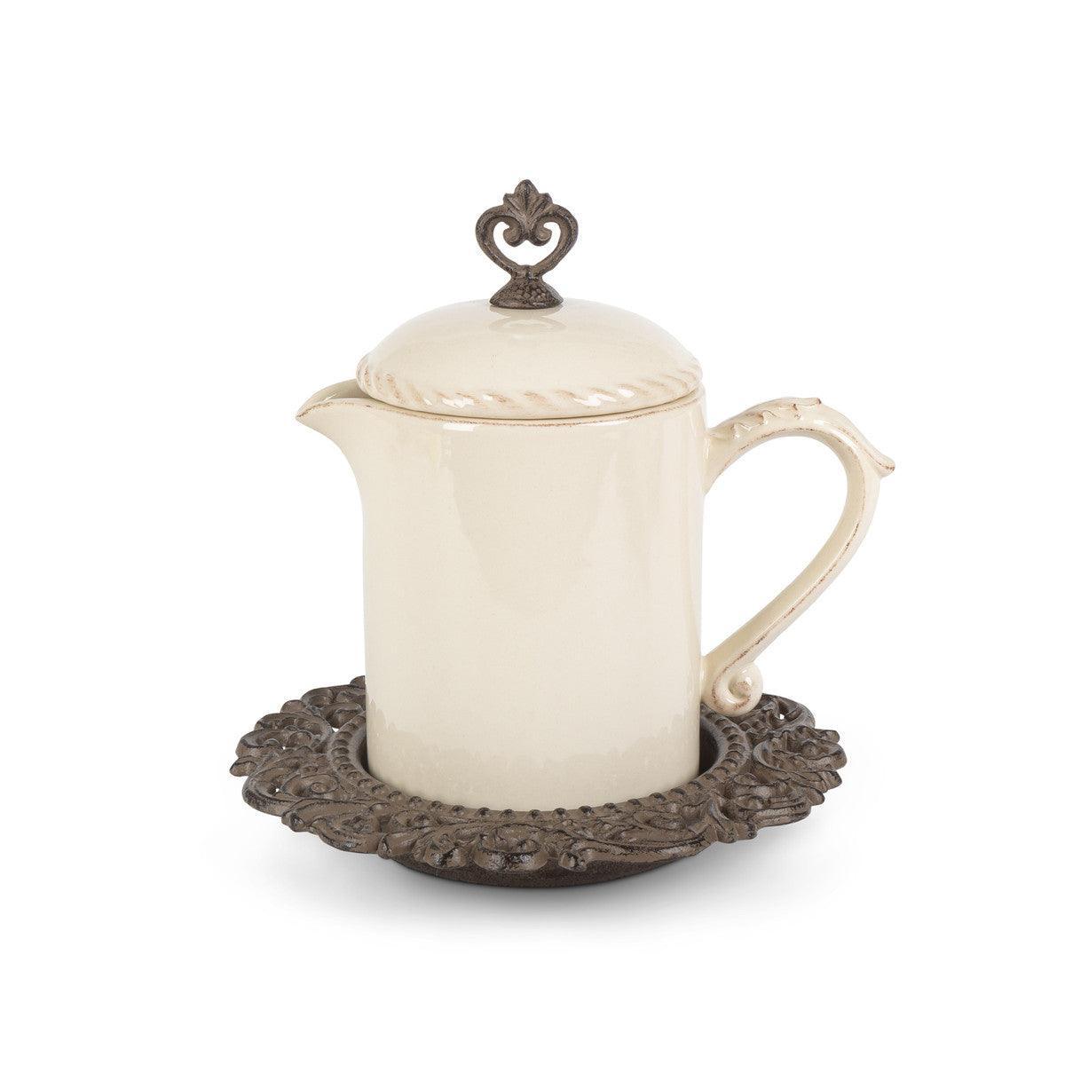 Acanthus Stoneware Lidded Sauce Jar - Signastyle Boutique