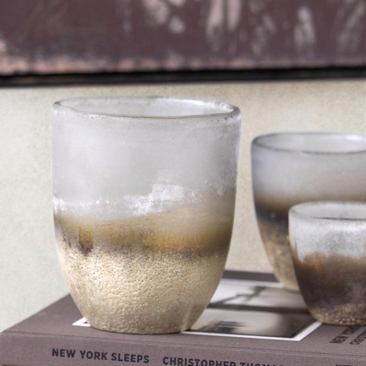 Fairbanks Organic Glass Vase, Medium - Signastyle Boutique