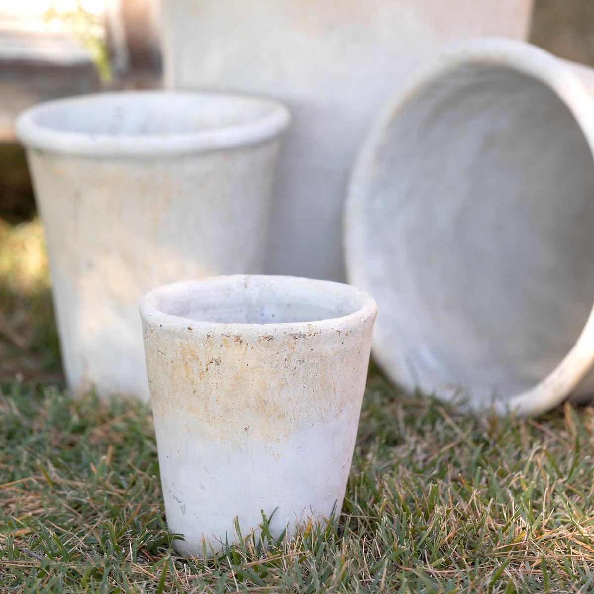 Distressed Concrete Pot, Small - Signastyle Boutique