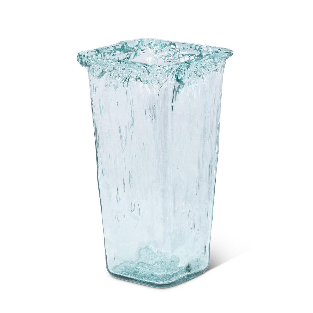Oceana Organic Glass Square Vase, Large - Signastyle Boutique