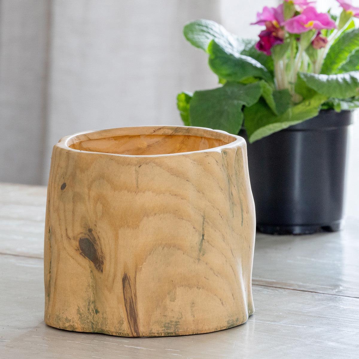 Faux Bois Garden Forest Pot, 5" - Signastyle Boutique
