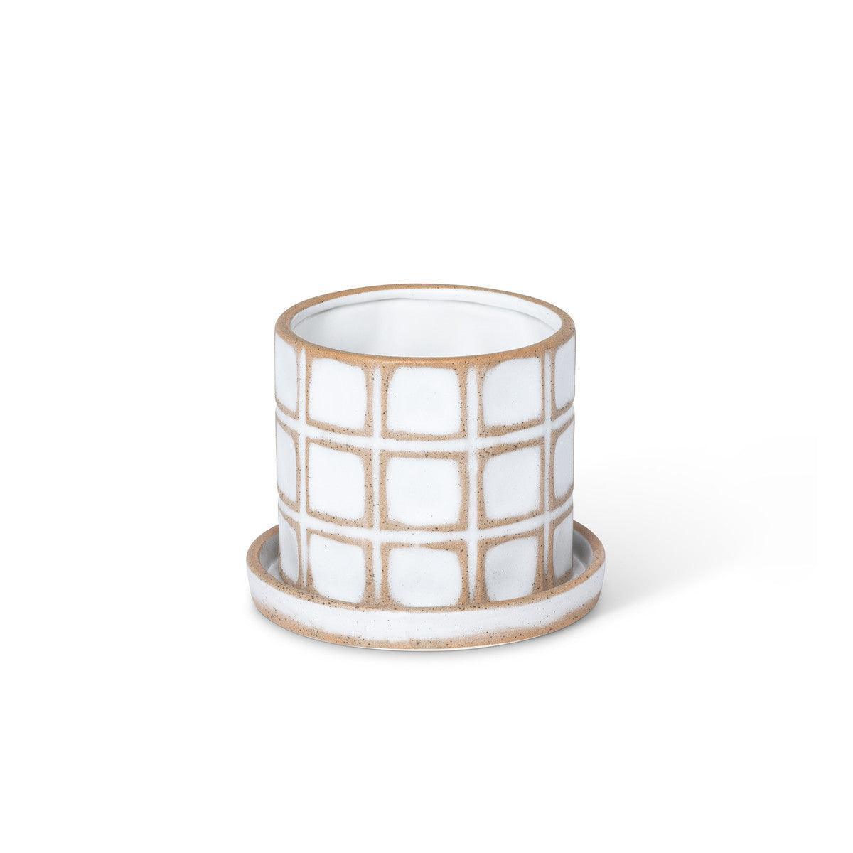 Harmony Ceramic Pot with Saucer, 6" - Signastyle Boutique